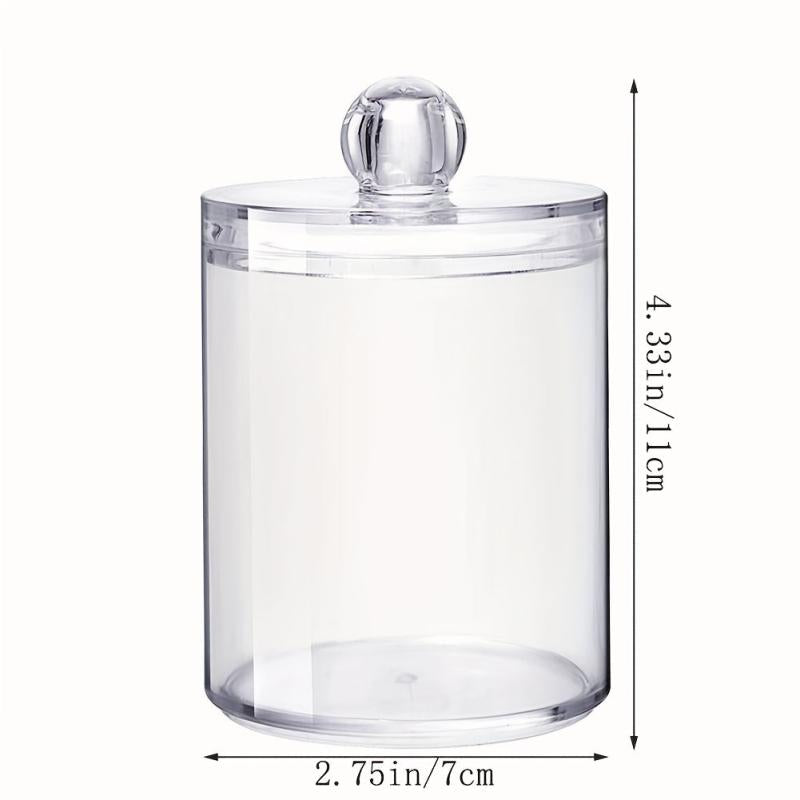 Clear Plastic Swab Holders With Lid - Dust-proof Storage Jars