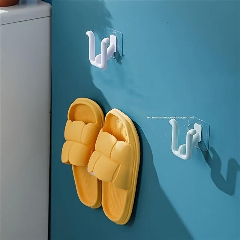 Bathroom Slipper Rack Wall Mounted Double Head Hook Bathroom Accessories