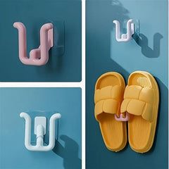 Bathroom Slipper Rack Wall Mounted Double Head Hook Bathroom Accessories