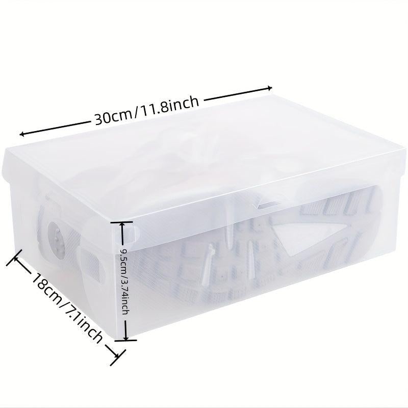 10pc Transparent Shoe Storage Box Dustproof Stackable Container
