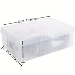10pc Transparent Shoe Storage Box Dustproof Stackable Container