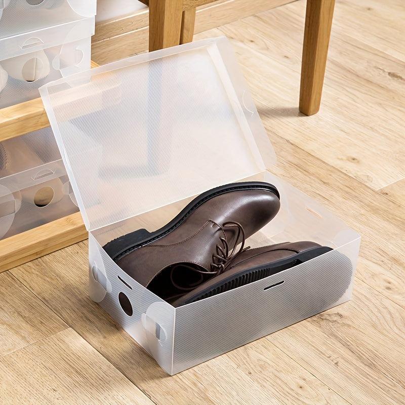 10pc Transparent Shoe Storage Box Dustproof Stackable Container