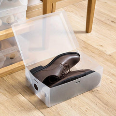 10pc Transparent Shoe Storage Box Dustproof Stackable Container