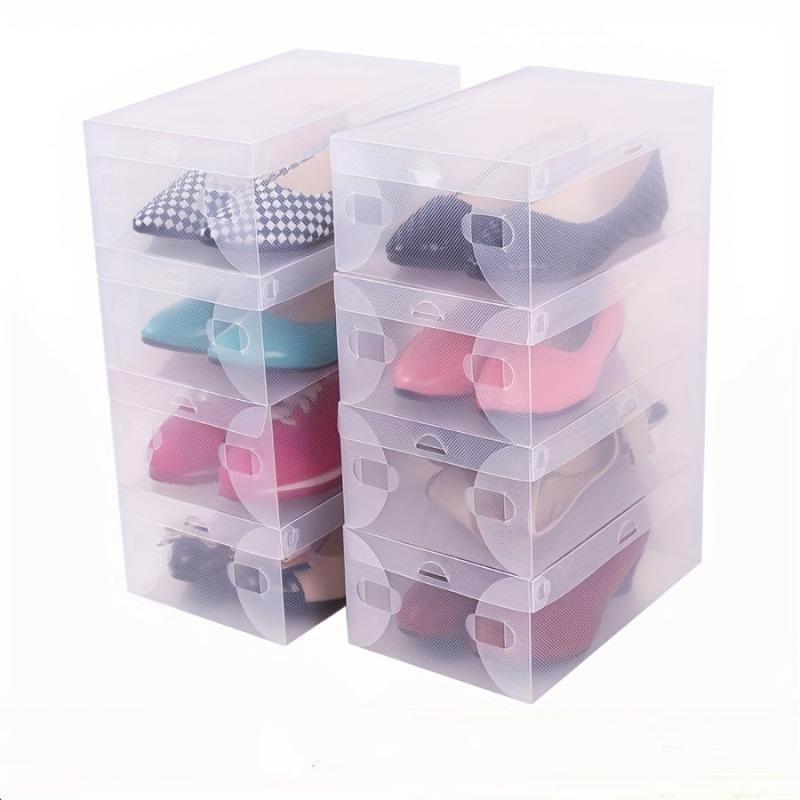 10pc Transparent Shoe Storage Box Dustproof Stackable Container