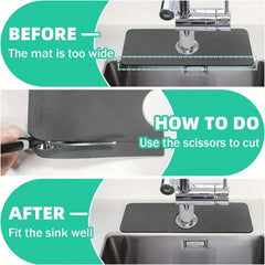 Fast Drying Faucet Mat Sink Splash Guard 60 96 cm