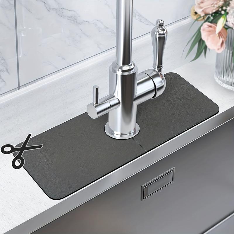 Fast Drying Faucet Mat Sink Splash Guard 60 96 cm