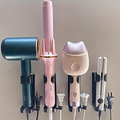 Hair Curler Straighteners Holder Wall Mounted Hair Dryer Organizer