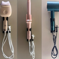 Hair Curler Straighteners Holder Wall Mounted Hair Dryer Organizer