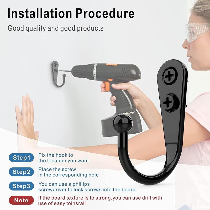 10pcs Retro Wall Hooks Heavy Duty for Coats and Bathroom Accessories