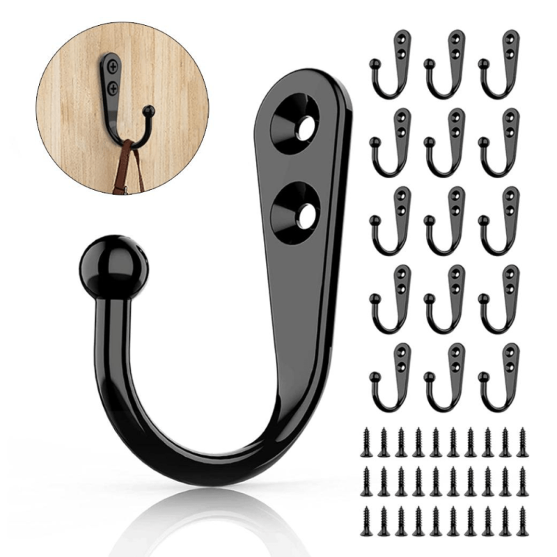 10pcs Retro Wall Hooks Heavy Duty for Coats and Bathroom Accessories