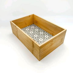 Bamboo Storage Basket for Snacks Toiletry Sundries