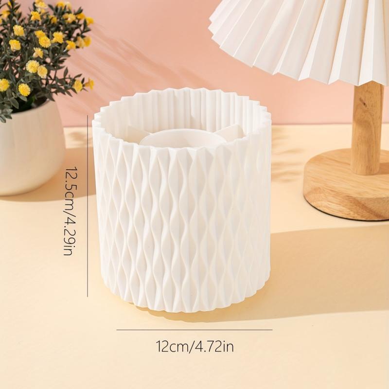 Rotating Makeup Brush Storage Box Desktop Pen Holder Organizer
