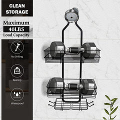 Shower Caddy Over Shower Head Anti Swing Rustproof Shower Organizer