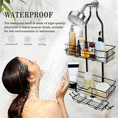 Shower Caddy Over Shower Head Anti Swing Rustproof Shower Organizer