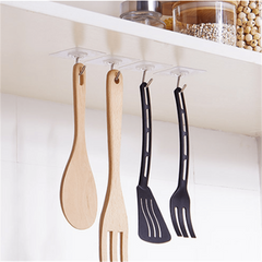 10pcs Transparent Sticky Wall Hook Clear Sticker Stainless Steel Strong Adhesive