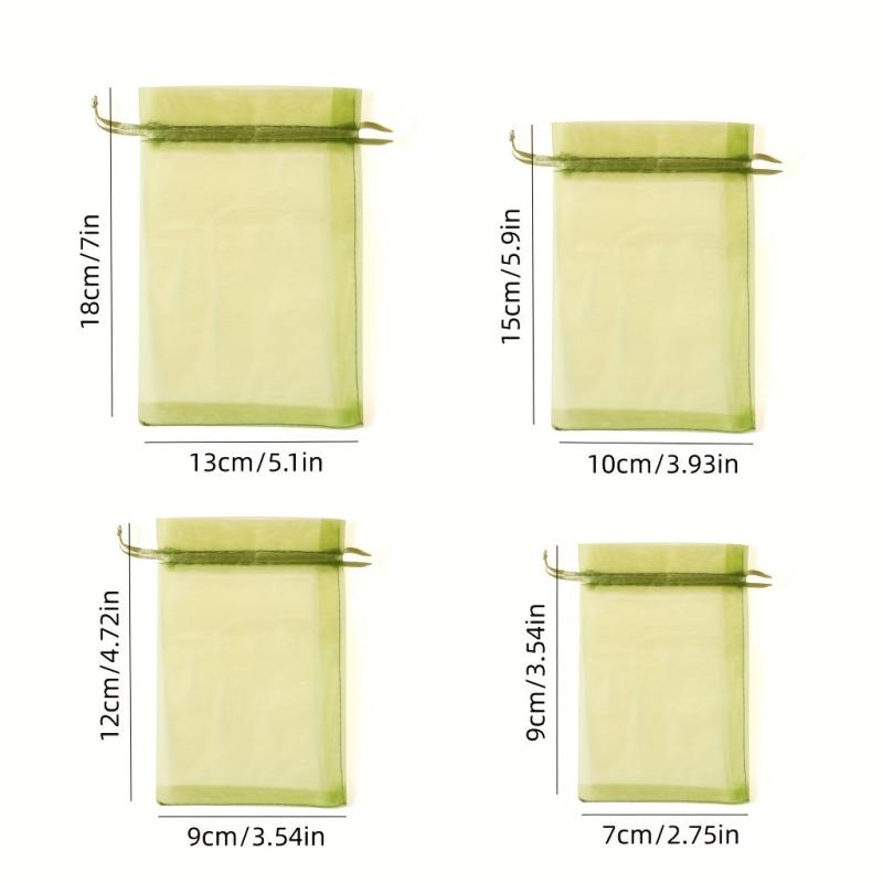 100pcs Mini Organza Pouch with Drawstring for Jewelry and Party Favors