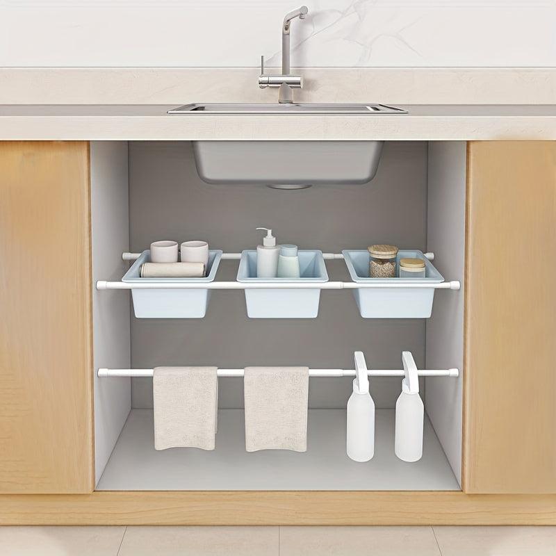 Telescopic Shower Curtain Rod with Non Perforated Coating