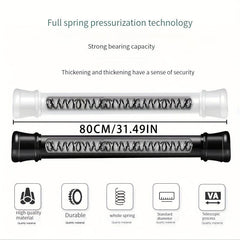Telescopic Shower Curtain Rod with Non Perforated Coating