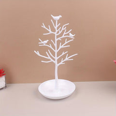 Bird Tree Shaped Jewelry Display Rack Necklace Pendant Earring Organizer