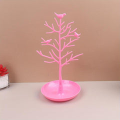 Bird Tree Shaped Jewelry Display Rack Necklace Pendant Earring Organizer