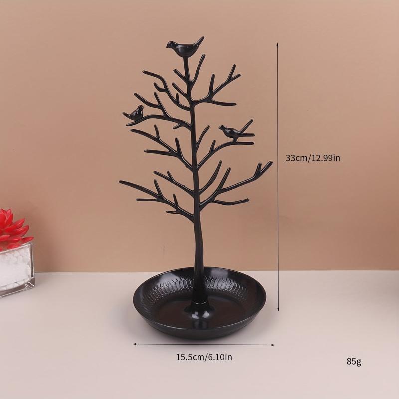 Bird Tree Shaped Jewelry Display Rack Necklace Pendant Earring Organizer