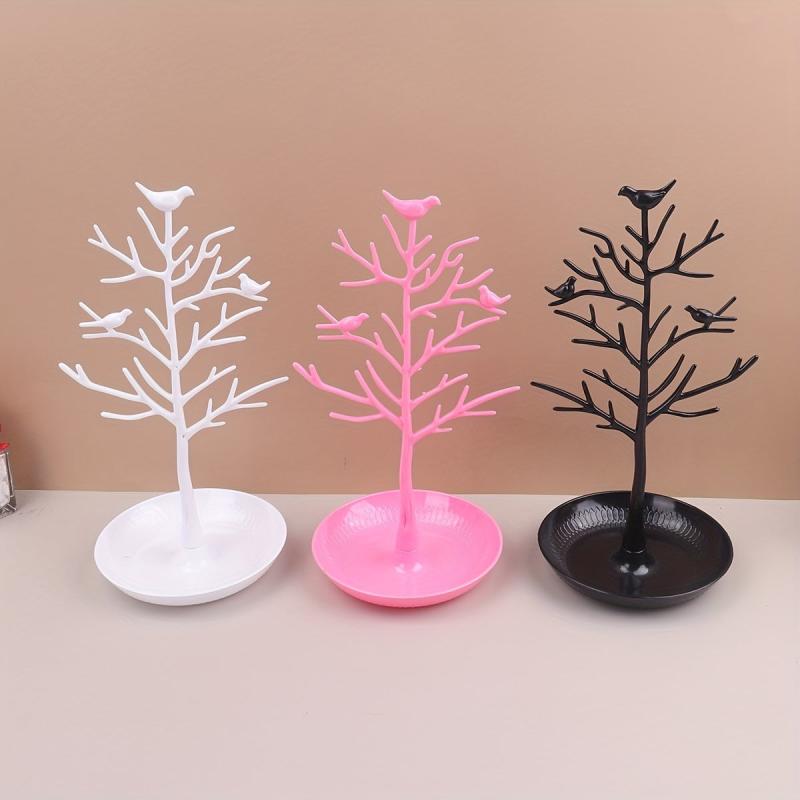 Bird Tree Shaped Jewelry Display Rack Necklace Pendant Earring Organizer