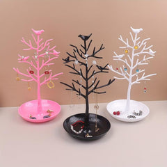 Bird Tree Shaped Jewelry Display Rack Necklace Pendant Earring Organizer