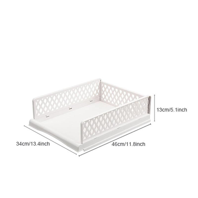 Folding Closet Organizer Storage Box Plastic Stackable Storage Basket