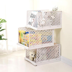 Folding Closet Organizer Storage Box Plastic Stackable Storage Basket