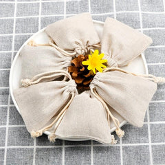 Canvas Drawstring Bag Jewelry Gift Bag Wedding Candy Gift Packaging Pocket