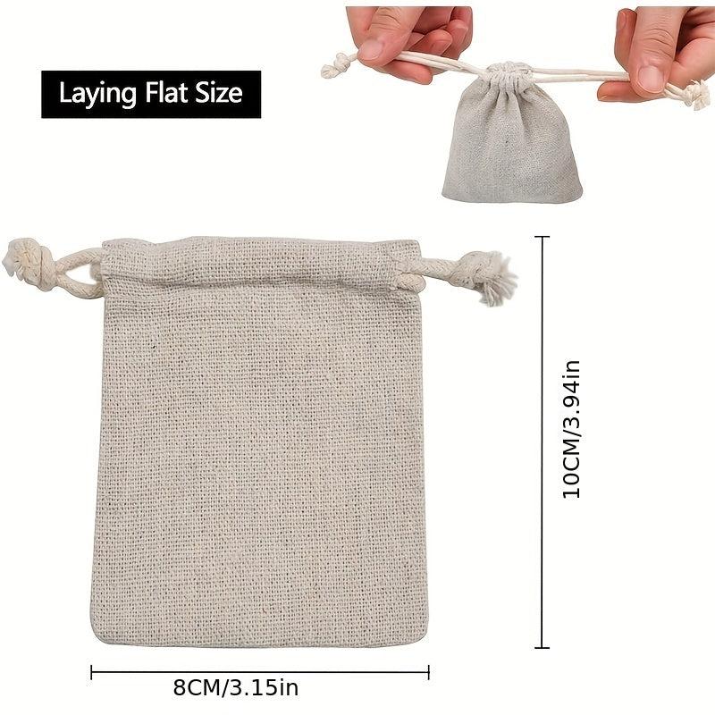 Canvas Drawstring Bag Jewelry Gift Bag Wedding Candy Gift Packaging Pocket