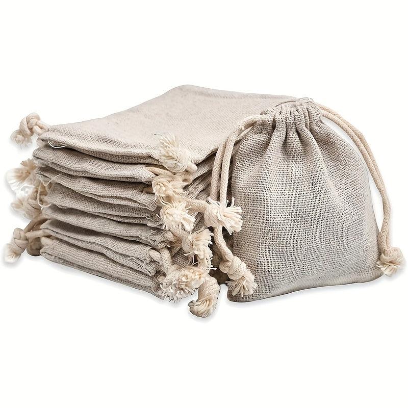 Canvas Drawstring Bag Jewelry Gift Bag Wedding Candy Gift Packaging Pocket
