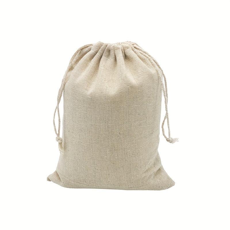 Canvas Drawstring Bag Jewelry Gift Bag Wedding Candy Gift Packaging Pocket