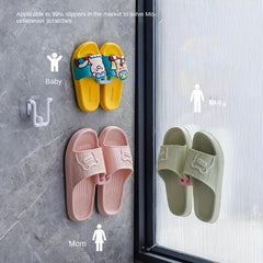 Wall Mounted Slipper Rack Adhesive Holder for Bathroom Living Room