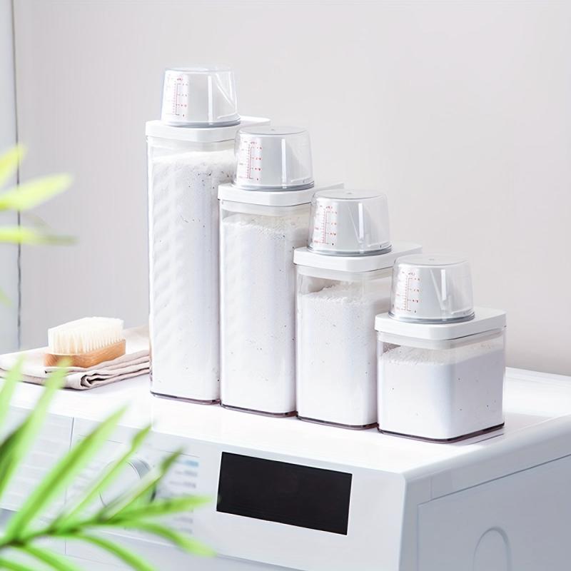 Laundry Powder Storage Box with Sealed Lid & Measuring Cup