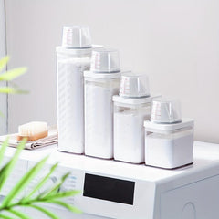 Laundry Powder Storage Box with Sealed Lid & Measuring Cup