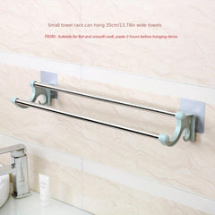 Multifunctional Double Rod Towel Rack Bathroom Storage Rack