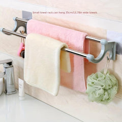 Multifunctional Double Rod Towel Rack Bathroom Storage Rack