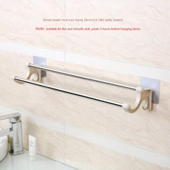 Multifunctional Double Rod Towel Rack Bathroom Storage Rack