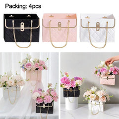 4pcs Portable Flower Rose Packaging Boxes for Wedding Party