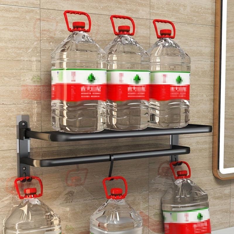 Space Aluminum Towel Rack Wall Mounted Towel Storage Shelf