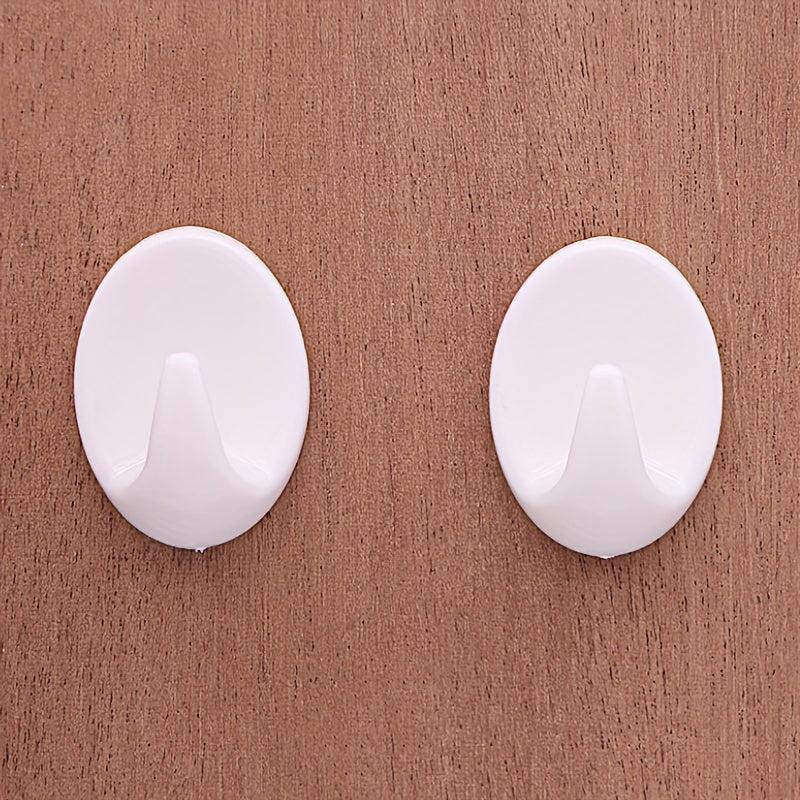 5pcs Self Adhesive Oval Wall Hook for Kitchen Bathroom Bedroom L