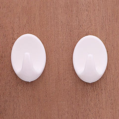 5pcs Self Adhesive Oval Wall Hook for Kitchen Bathroom Bedroom L