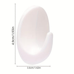 5pcs Self Adhesive Oval Wall Hook for Kitchen Bathroom Bedroom L