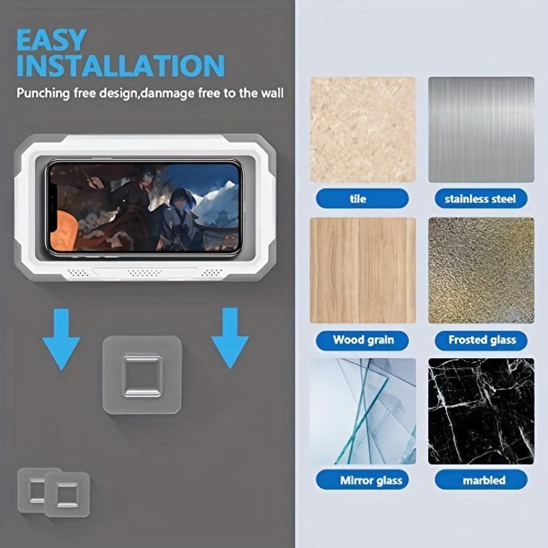 3pcs Adhesive Hooks for Wall Shower Phone Holder