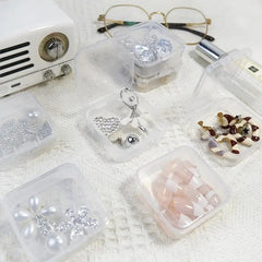 Clear Plastic Jewelry Storage Box for Nails Beads Crafts