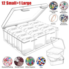 Clear Plastic Jewelry Storage Box for Nails Beads Crafts