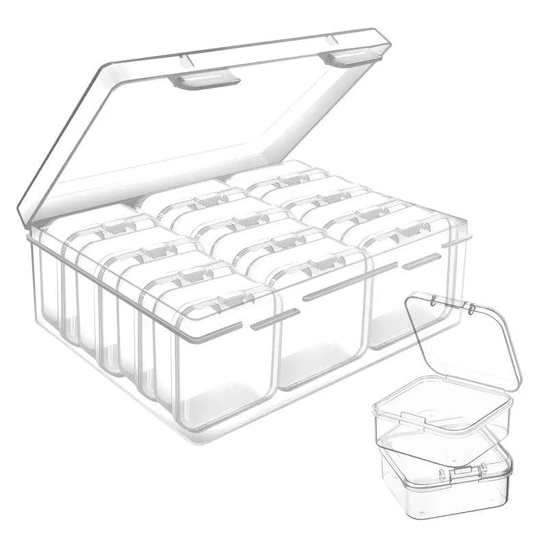 Clear Plastic Jewelry Storage Box for Nails Beads Crafts