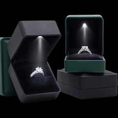 LED Jewelry Box for Ring Necklace - Perfect Gift Case and Display Packaging