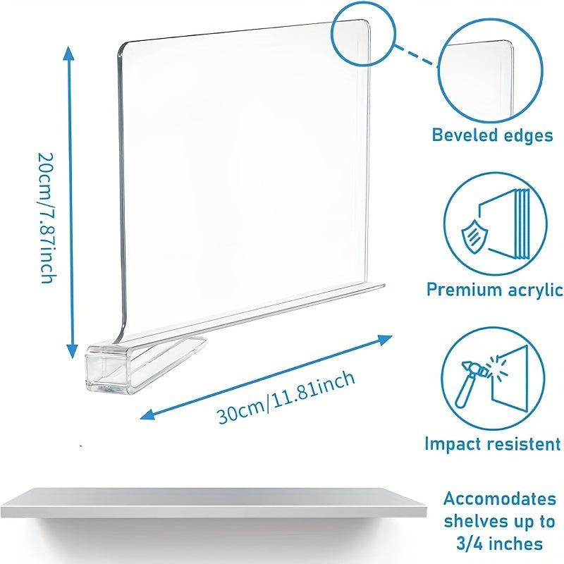 Acrylic Shelf Dividers Closet Separator Wood Closet Room Decor